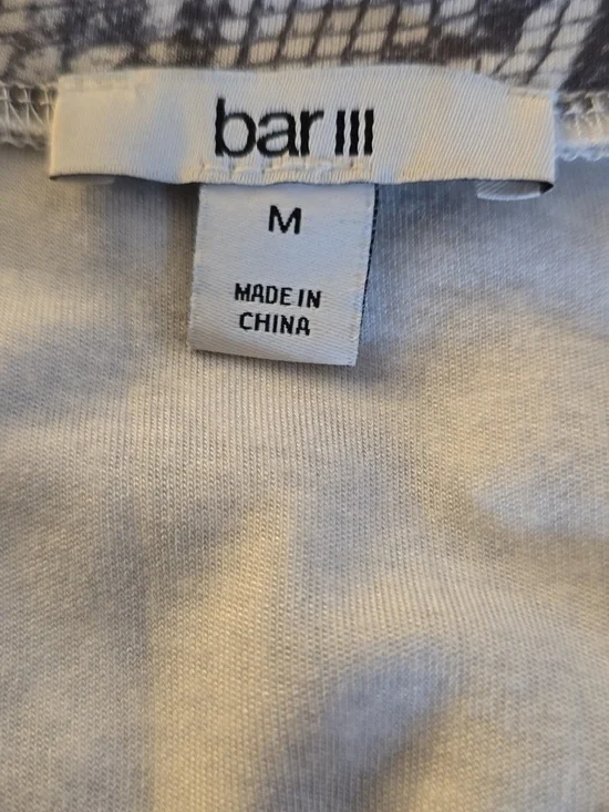 Bar III Gray and White Snake-Print Sleeveless Maxi Dress - Picture 7 of 9